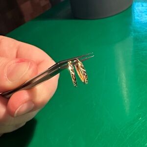 10k solid gold huggie hoops